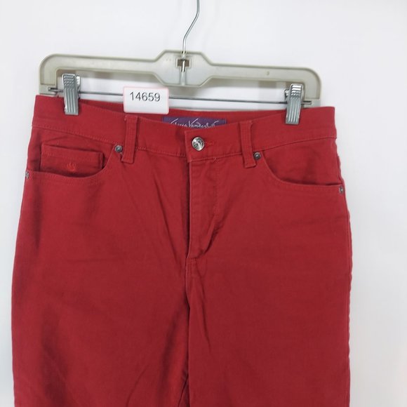 gloria vanderbilt capri Red pants size 6 - Picture 2 of 8